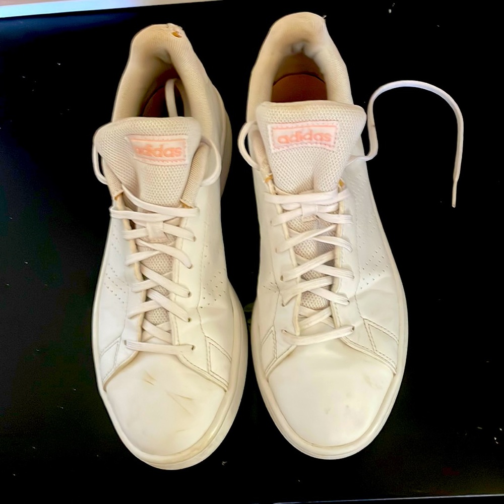 Leather adidas athletic tennis shoes